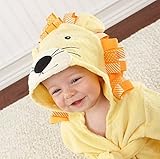 【ps.j】とっても可愛い　ベビーバスローブ 4種キャラ 出産祝い ギフトにもどうぞ！ (ライオン)