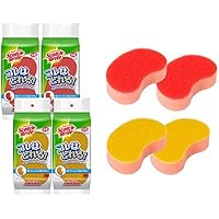 3M キッチン スポンジ 抗菌 コゲ落とし まめ型 4個 スコッチブライト JBS-01K-4K