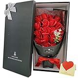 ソープフラワー 誕生日 プレゼント 女性 母 HWSHOW ギフト 花束 ボックス 枯れない花 バラ 人気 花 ローズ 石鹸 還暦 結婚記念日 就職 卒業 母の日 バレンタイン ホワイトデー 退職 お祝い 送別会 メッセージカード付き