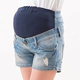 犬印本舗 EDWIN エドウィン ハーフパンツ ショートパンツ 折り返しなし ブルー マタニティM