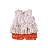 夏ベイビー服 半袖Ｔシャツ Pojour ガールズＴシャツ+パンツ キッズ用かわいいファッションＴシャツ 2セット 子供ギフト 綿 通気 70cm ピンク