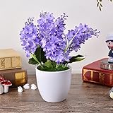人工Hyacinthシルク花屋内装飾植物バルコニーオフィスデスクトップ One Size パープル 535012773737