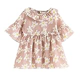 WIN キッズワンピース フォーマル女児 キッズ 服 子供 長袖 女の子 ガールズ ワンピース 韓国スタイル 結婚式 発表会 入園式 入学式 卒園式 卒業式 七五三 パーティー (120cm, ピンク