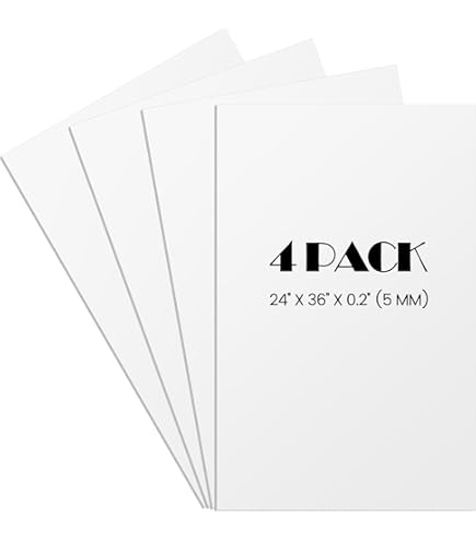 Foam Core Backing Board 3/16" Black 24x36- 10 Pack. Many Sizes Available. Acid Free Buffered Craft Poster Board For Signs, Presentations, School, Office And Art Projects