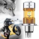 AMBOTHER LEDバルブ バイク用ヘッドライト H4・HS1 デュアル配光 Hi/Lo 冷却ファン付 IP68防水・防塵 6500K DC9V-30V 純正交換 1個