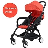 新生児折り畳み式ベビーカー傘トロリーベビーカープラム旅行ポータブル軽量ベビーカー (レッド)