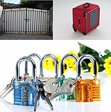 Looching 5ピース異なる色Practice Cutaway Padlock Set