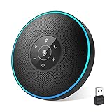 EMEET M2 スピーカーフォン 会議用 360°全方向集音 ノイズキャンセリング Bluetooth/USB/AUX対応 ブラック