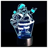 TOOGOO ( R ) 3d Optical Illusion LED Night Light 7-colors変更タッチテーブルデスクランプ& USB充電器forギフト透明(サンタクロース)
