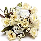 amzmonnsuta　人工バラのシルクの花のホーム部屋パーティーの装飾