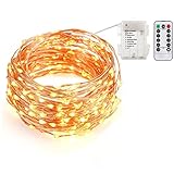 YZtreeイルミネーションライト IP67防水 5M50球＆20M200球led 電池式 リモコン付き 8モードで調光可飾りライト タイマー機能付き 室内/室外/結婚式/パーティー/庭/クリスマスな