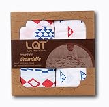 Silky Soft Muslin Swaddle Blankets - 70% Bamboo 30% Cotton (47x47) (geometry) by LAT Baby