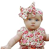 Karchi 　ベビー用ロンパース　カバーオール　子供連体服 　袖無花柄オールインワン　 女の子着 　子供連体服　 春夏 可愛い ベビ用連体服 　 柔らかい おしゃれ 　幼児　赤ちゃん　レッド (70