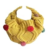 Snoneキッズ スヌード ニット ネックウォーマー 子ども マフラー ストール 秋 冬 かわいい 毛玉付き ベビー ガールス スター 防寒 ふわふわ あったか ファッション 男の子 女の子 小学生 