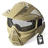 フルフェイス シューティングフェイスガード メッシュ タイプ (TAN タン) サバゲー サバイバルゲーム コスプレ