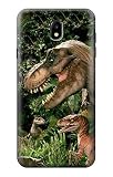 JP1452J78 トレックス ラプター 恐竜 Trex Raptor Dinosaur Samsung Galaxy J7 (2018), J7 Aero, J7 Top, J7 Aura, J7 Crown, J7 Refine, J7 Eon, J7 V 2nd Gen, J7 Star ケース