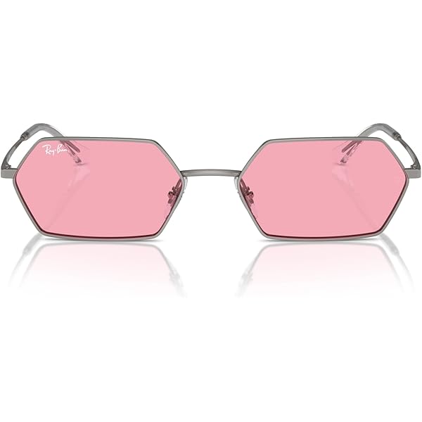 【最終値下げ】Ray-Ban 六角形サングラス ピンク Amazon | [レイバン] サングラス RB3728 YEVI GUNMETAL 58