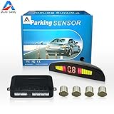 Car Reverse Backup Radar System, Auto safety parking sensor kit ,LED Dispaly + Human Voice Alert +4 