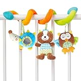 llzjベビーCrib Musical Mobile CotおもちゃActivity Cribベビーカーソフトおもちゃカラフルな人形PlushスパイラルWrap Aroundベビーベッド新生児ベッド誕
