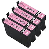 エプソン用ICLM50インク ICLM50互換インクカートリッジ ライトマゼンタ/ 4本セット/増量/残量表示/個別包装IC6CL50互換インク 対応機種：EP-301 EP-302 EP-4004 EP-702A EP-703A EP-704A EP-705A EP-774A EP-801A EP-802A EP-803A EP-803AW など