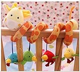 ELENKER Giraffe Baby Crib Toy from Wrap Around Crib Rail Toy or Stroller Toy Favorite Baby Toys [並行輸