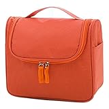 コスメバッグ 化粧品 収納 多機能 バック 旅行用品収納バッグ 洗面用具ポーチ 化粧ポーチ 収納ケース バスルームポーチ コスメポーチ 化粧品入れ 旅行 出張 携帯に便利 かわいい (オレンジ)