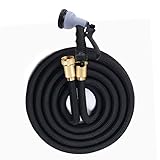 LETOOR Brass Fitting 50FT Strongest Expandable Hose Flexible Double Latex Core Expanding Garden Hose