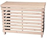 シンプルタイプ 室外機カバー 国産杉 横板 ※アジャスター無し 内寸：幅896ｍｍ×奥行397ｍｍ×高さ710ｍｍ WB（ホワイトベージュ）色