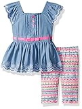 Little Lass Baby Girls' 2 Pc Skimmer Set Chambray 18M [並行輸入品]