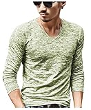 [パリド] 長袖 Vネック カットソー ロング Tシャツ インナー ロンT メンズ M～4XL...