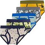 Micoce 男の子 パンツ 男児 ブリーフ 子供 ショートパンツ 恐竜 電車 綿 キッズ 肌着 下着 幼児 小学生 ジュニア 5枚組 100 110 120 130 140cm