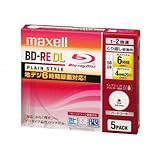 maxell 録画用 BD-RE 片面2層 50GB 2倍速対応 プリンタブル ホワイト 5枚入 BE50VPLWPA.5S