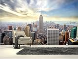 Sproud カスタムの写真の壁紙、マンハッタンのアパート、住宅、オフィスの背景の壁面防水壁紙 430 Cmx 300 Cm のスカイラインの壁画