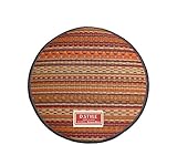 国産い草のチェアパッド 「マイル チェアパッド」 約38cm丸 ブラウン(#3257609) 国産 デニム シートクッション