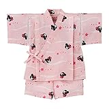 mikihouse Double_B(ミキハウスダブルB)星＆貝殻柄甚平スーツ 100cm,ピンク