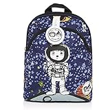 Babymel Kids Mini Backpack Rucksack With Harness & Musical Tag - Spaceman Design - Suitable From 1-4