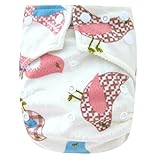Kawaii Baby One Size Snazzy Minky Cloth Diaper with 2 Microfiber Inserts Canary by Kawaii Baby