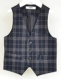 GENERATOR ジェネレーター 子供服 スーツ オリジナルチェックジレ 110cm 120cm 130cm スーツ 130cm ネイビー/グレー