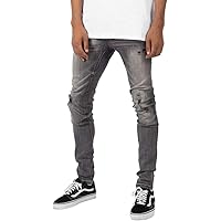 Amazon | [ミニマル] デニム スキニーパンツ メンズ 28inch グレー 048