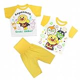 (バンダイ)BANDAI 半袖パジャマ アンパンマン 腹巻付 2トップス イエロー 100