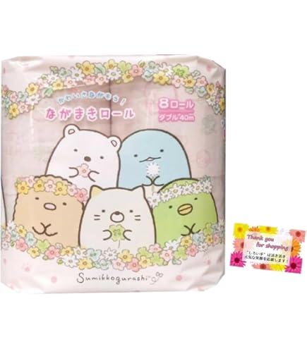 Amazon.co.jp: 泉製紙 すみっコぐらし 6ロール ダブル 8袋入り