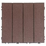 タンスのゲン ウッドパネル 樹脂 108枚セット 9.7平米用 ジョイント式 30×30cm 正方形 ダークブラウン 42300003 02