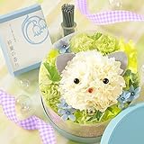 BunBunBee ペット・アレンジ＆線香セット「にゃんこと季節の想い出」ブルー