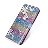 Galaxy S7 Edge スパークリングウォレットケース、SevenPandaラグジュアリーブリンダイヤモンドキラキラクリスタルラインストーン [3D DIYフェザー]フェザーフラワープレミアムP