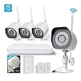 Zmodo 4 CH NVR Outdoor Indoor Wireless Security Camera System 500GB HD w/ Zmodo Beam and 2 Pack Door