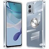 クリア Motorola Moto G53j 5G ケース リング付き 耐衝撃 Moto G53y 5G ケース MOTO G53 5G カバー スマホケース 軽量 薄型 TPU スタンド機能 擦り傷防止 滑り止め 落下防止 全透明