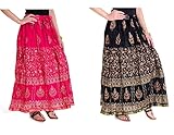 Cotton Gold Printed long Straight Skirt For women/ Girl (Buy 1 Get 1)
