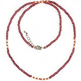 FLOURISHウッドビーズネックレスレッド 