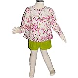オシュコシュ(Oshkosh B'gosh)女の子用ベージュレース柄レギンス&ライムコーデュロイショートパンツセット 4T 4歳用 110cm ギフトプレゼント,秋冬ボトム【並行輸入】