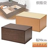 畳 収納 ボックス 樹脂畳ユニットボックス ハイタイプ 幅90cm(ブラウン)